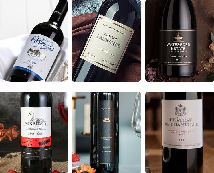 葡萄酒不干膠標(biāo)簽定制 葡萄酒不干膠標(biāo)簽定制